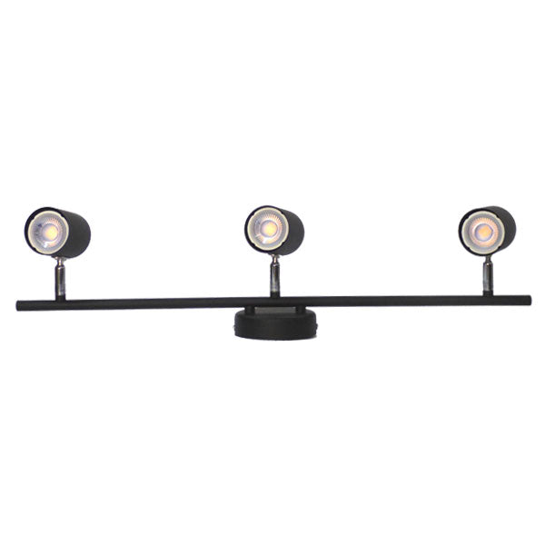 Foco direccionable color negro de 3 luces 3XGU10